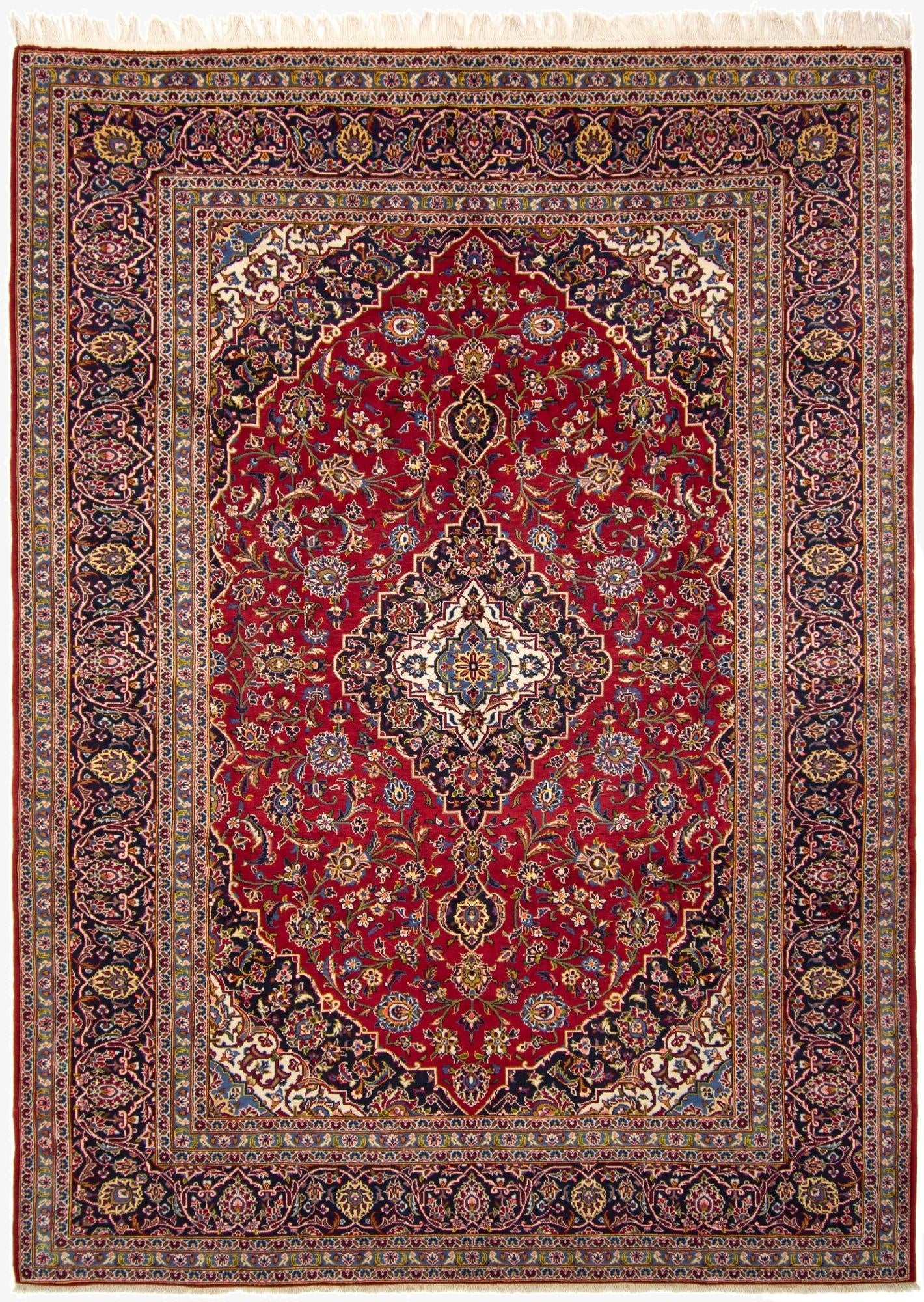  8' 3 x 11' 2  Hand Knotted Kashan Persian Rug