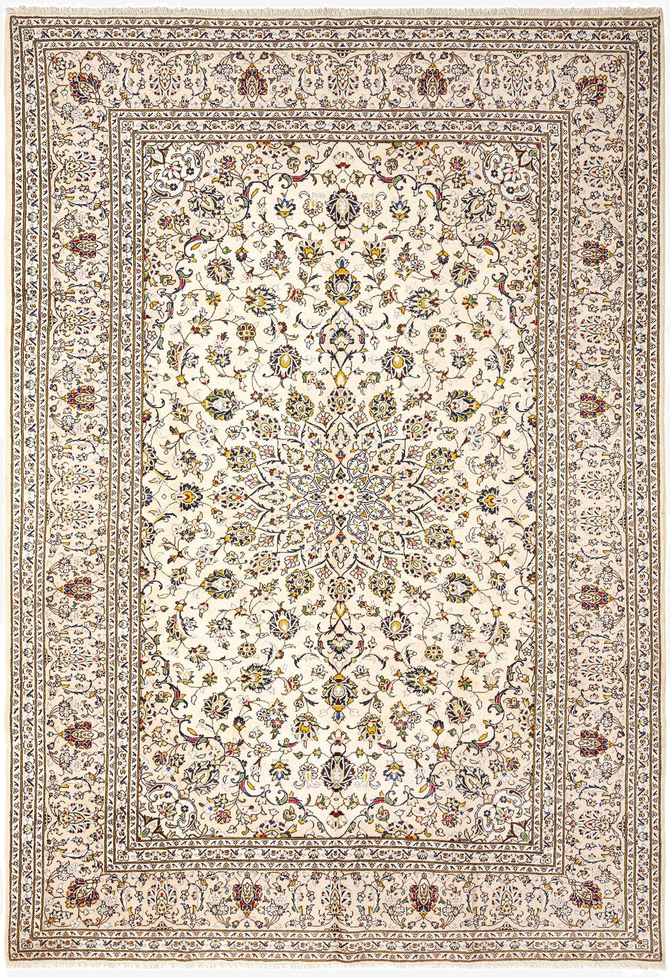  8' x 11' 6 Kashan Wool Rug