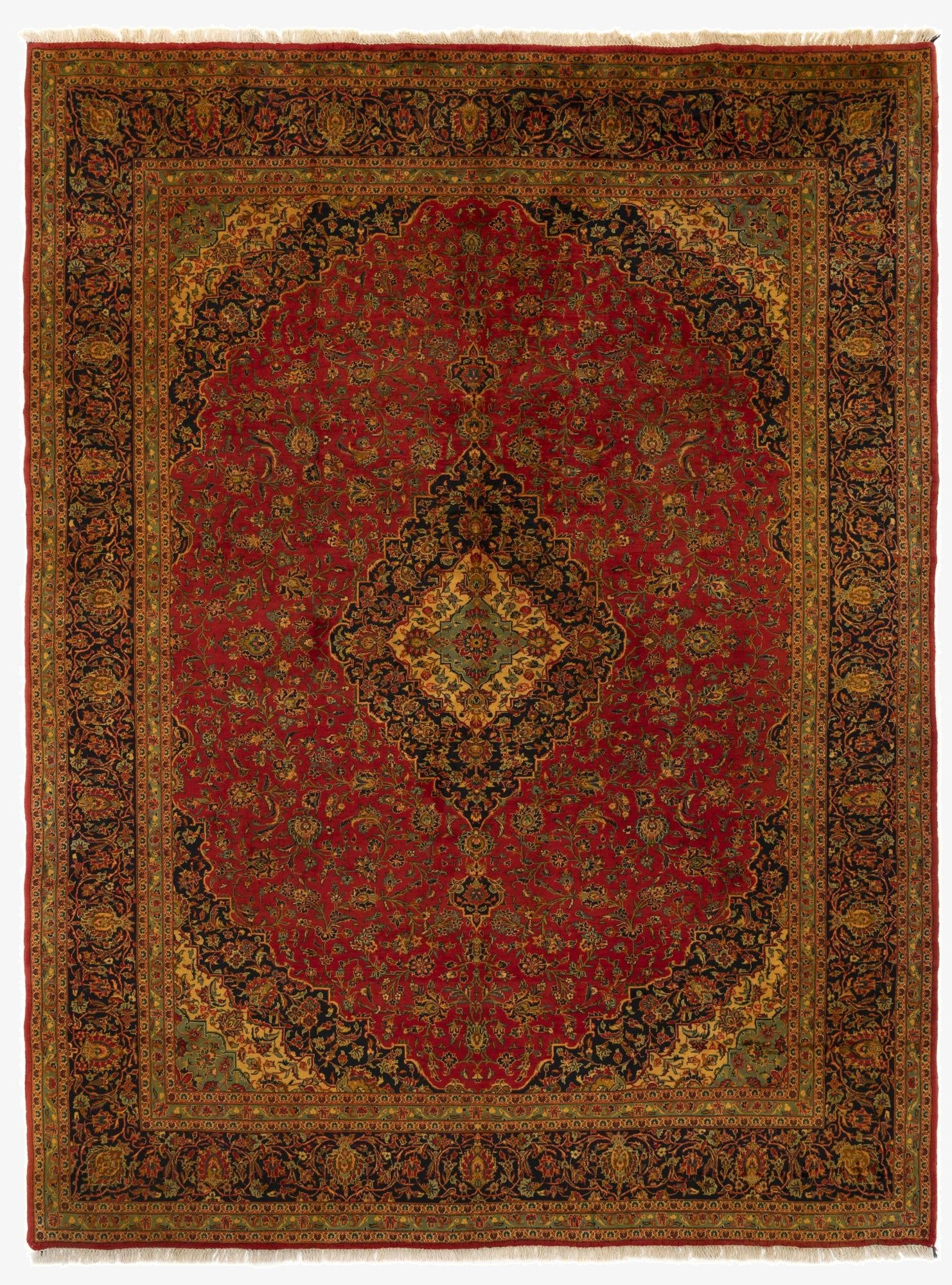  9' 9 x 12' 10 Kashan Wool Rug