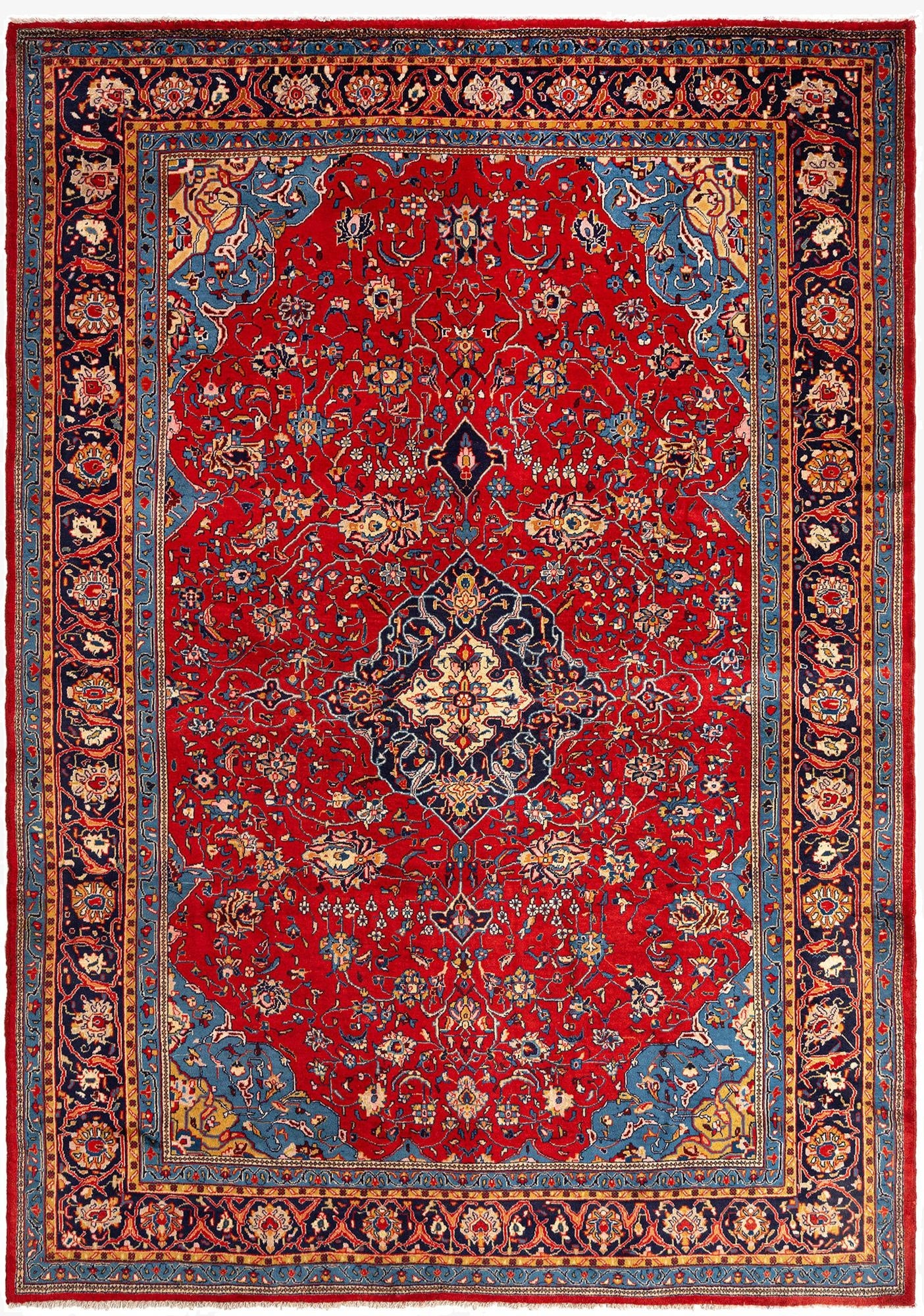  8' x 11' 5 Kashan Wool Rug