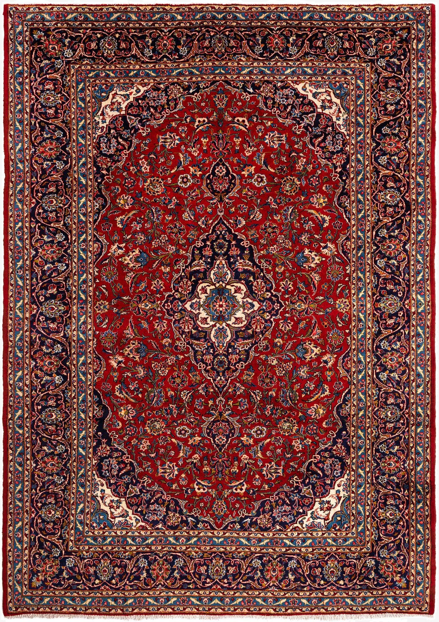  8' 1 x 11' 5 Kashan Wool Rug