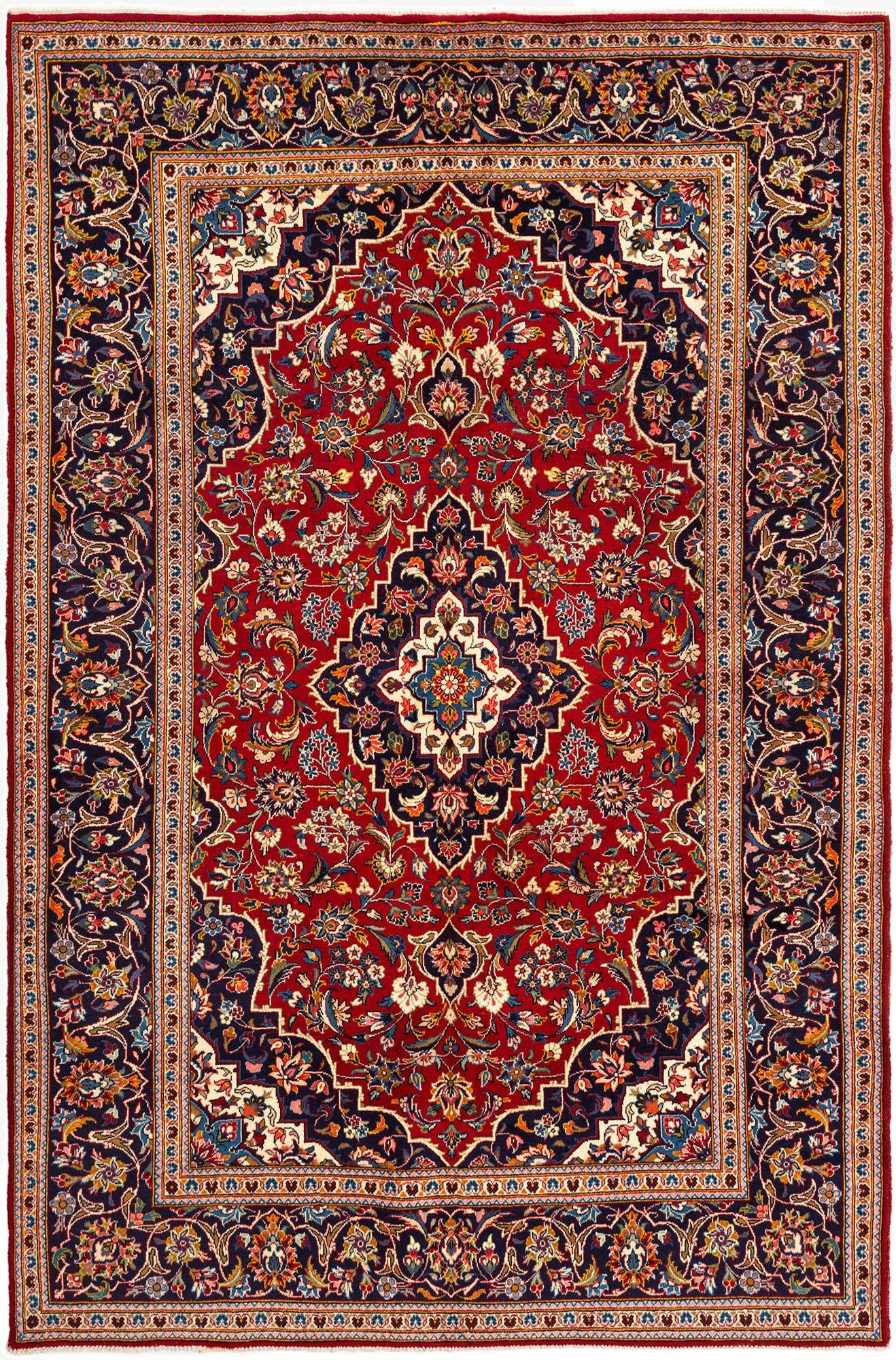  6' 6 x 9' 11 Kashan Wool Rug