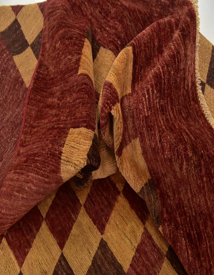 Detail image of  6' 5 x 9' 8  Hand Knotted Kashkuli Gabbeh Wool Rug