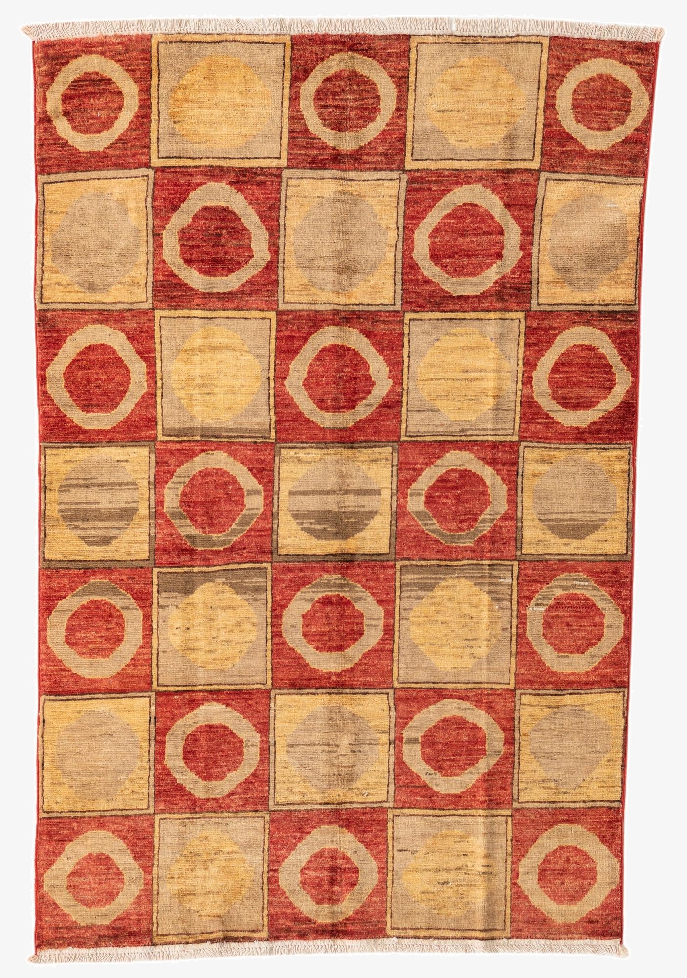  3' 9 x 5' 8  Hand Knotted Kashkuli Gabbeh Wool Rug
