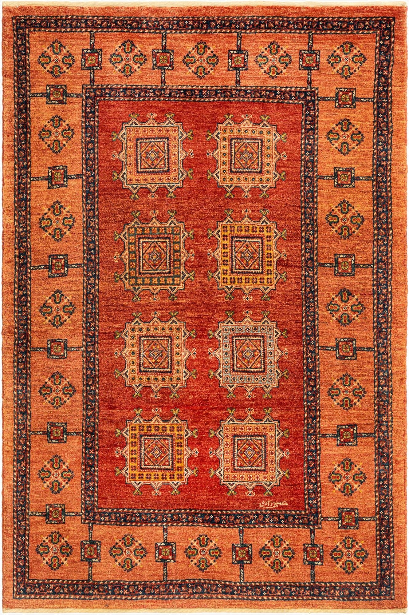  3' 7 x 5' 4 Kashkuli Wool Rug