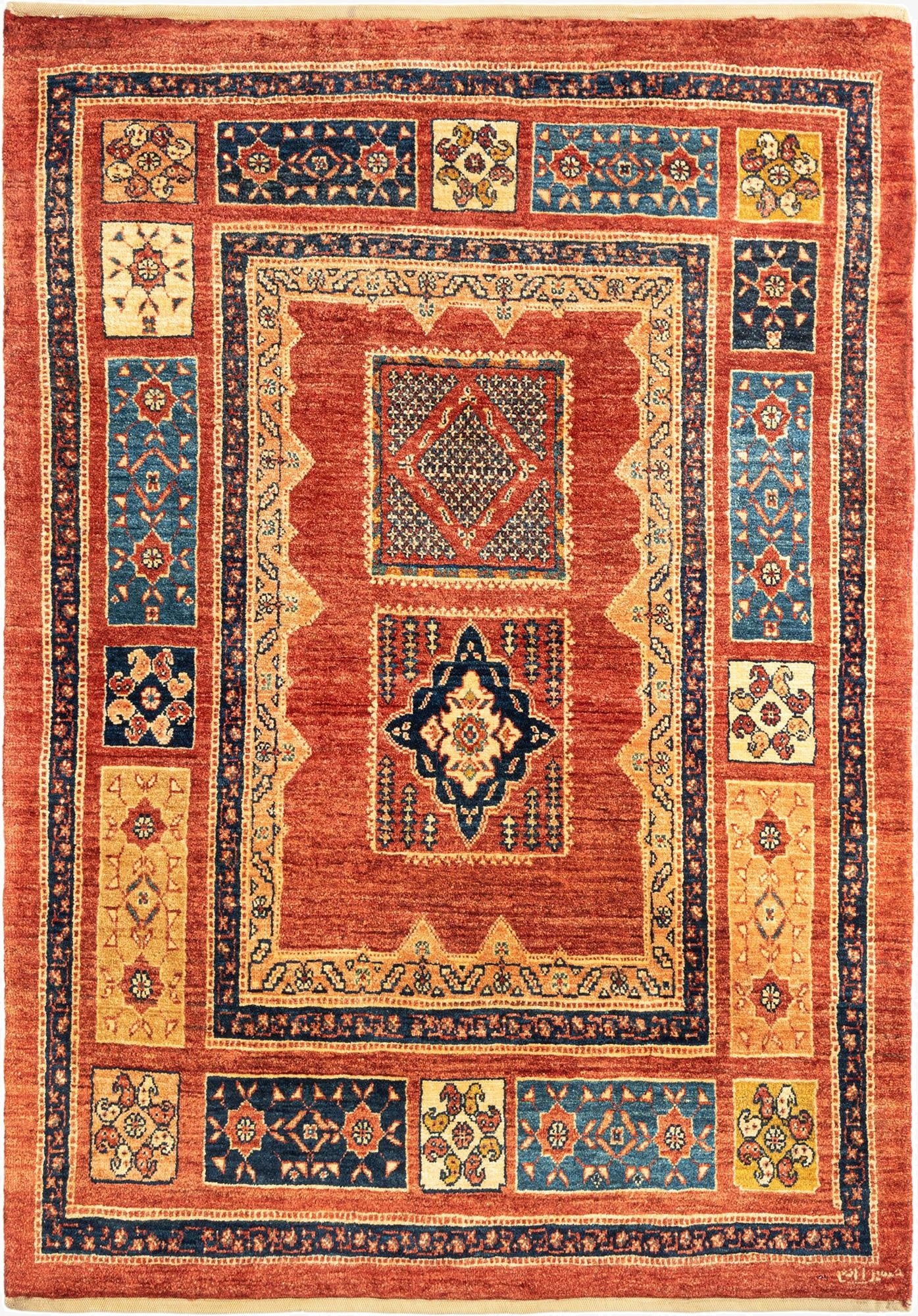  3' 6 x 4' 11 Kashkuli Wool Rug