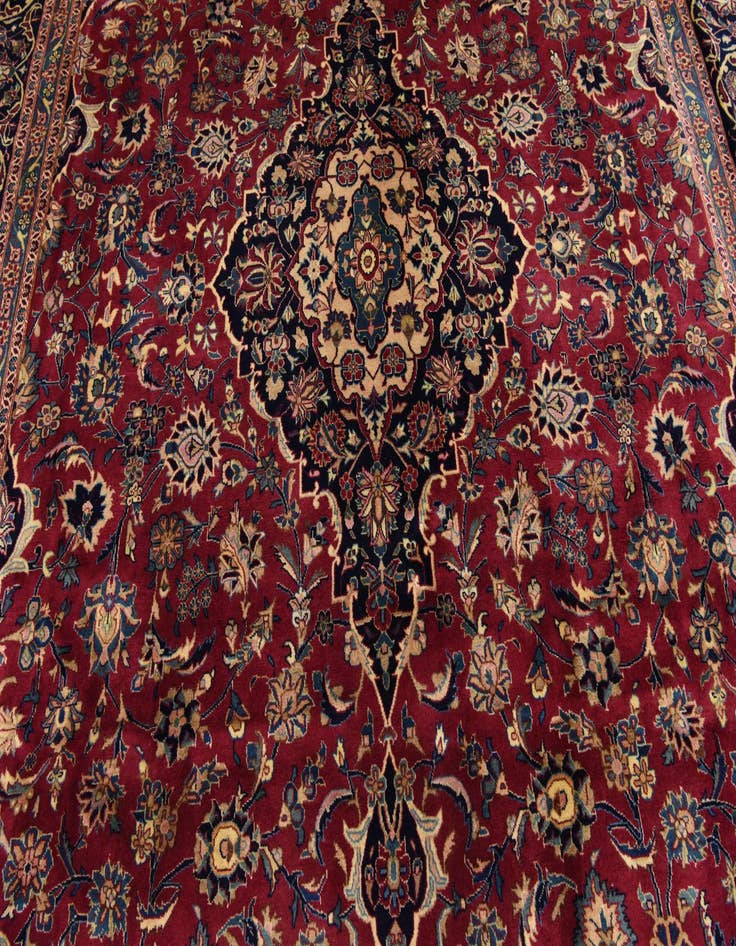 Detail image of  9' 8 x 12' 7  Hand Knotted Kashmar Persian Wool Rug
