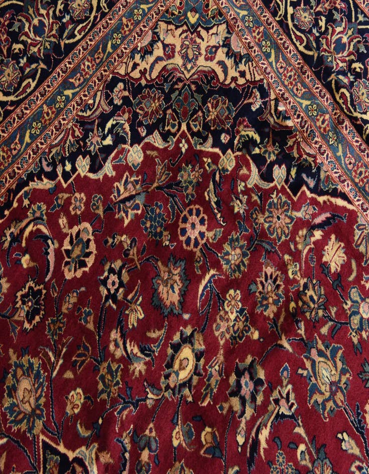 Detail image of  9' 8 x 12' 7  Hand Knotted Kashmar Persian Wool Rug
