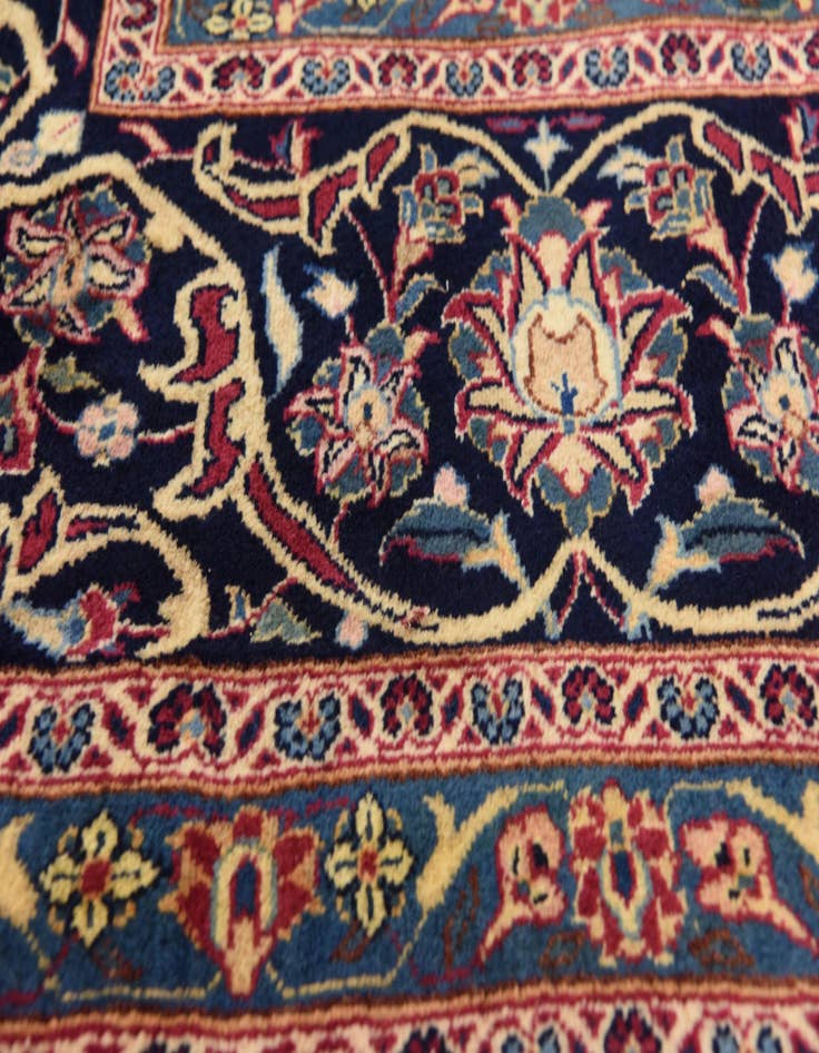 Detail image of  9' 8 x 12' 7  Hand Knotted Kashmar Persian Wool Rug