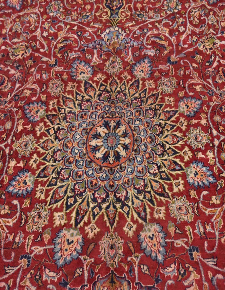 Detail image of  9' 7 x 12' 10  Hand Knotted Kashmar Persian Wool Rug
