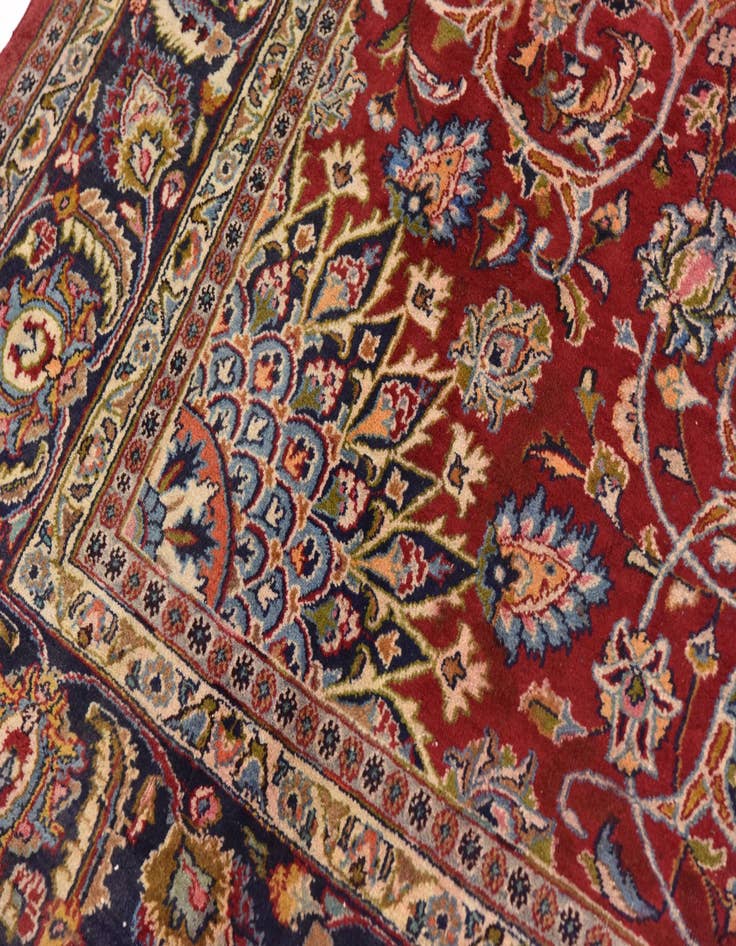 Detail image of  9' 7 x 12' 10  Hand Knotted Kashmar Persian Wool Rug