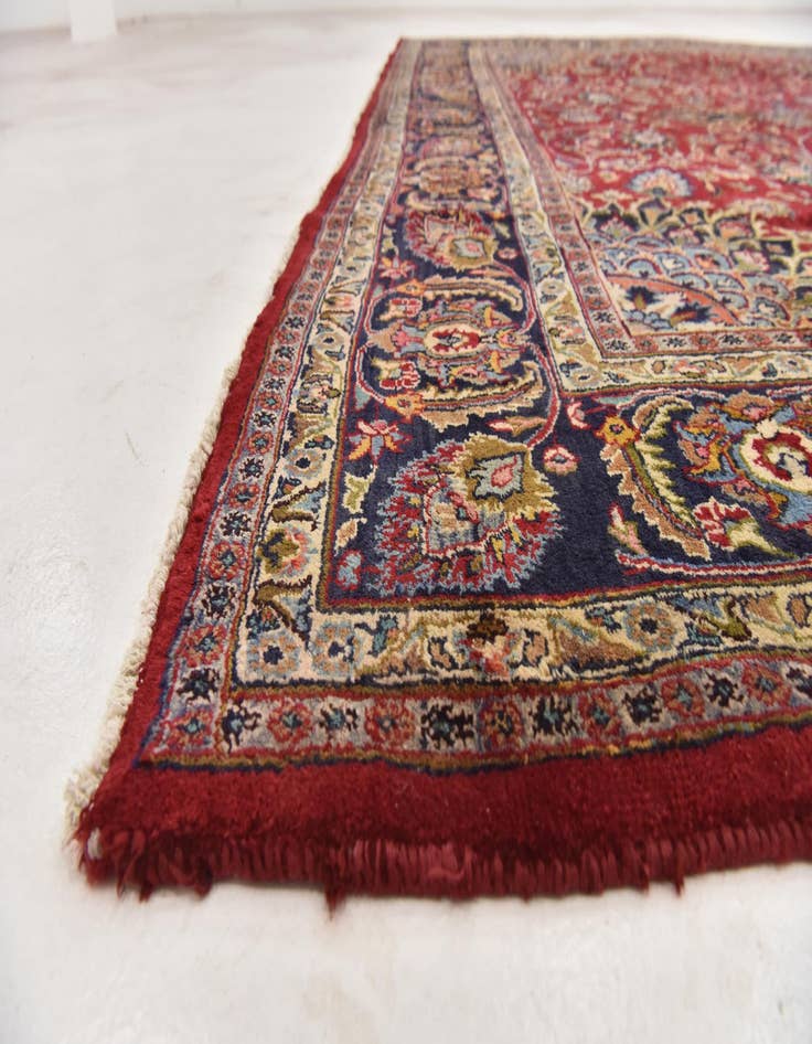 Detail image of  9' 7 x 12' 10  Hand Knotted Kashmar Persian Wool Rug