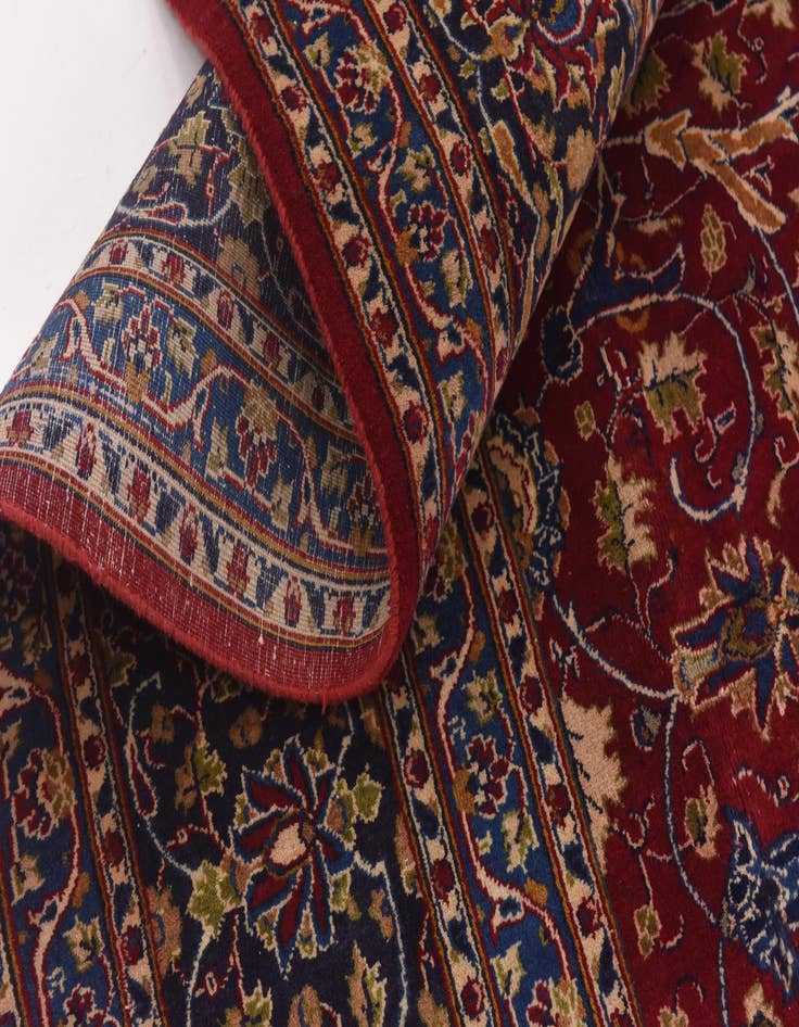 Detail image of  9' 7 x 13'  Hand Knotted Kashmar Persian Wool Rug