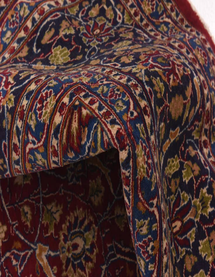 Detail image of  9' 7 x 13'  Hand Knotted Kashmar Persian Wool Rug