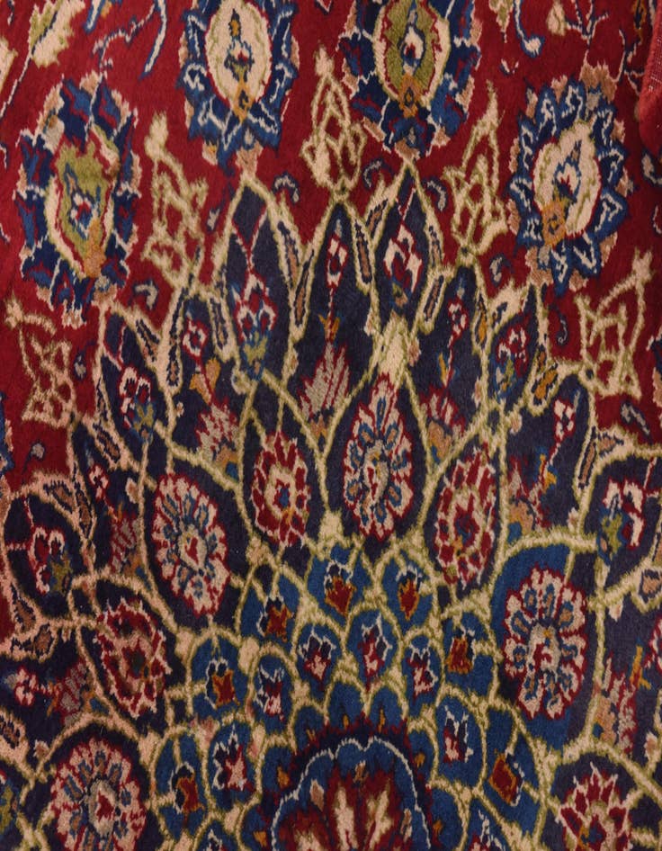 Detail image of  9' 7 x 13'  Hand Knotted Kashmar Persian Wool Rug