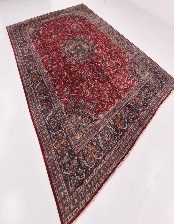 Detail image of  9' 7 x 12' 6  Hand Knotted Kashmar Persian Wool Rug