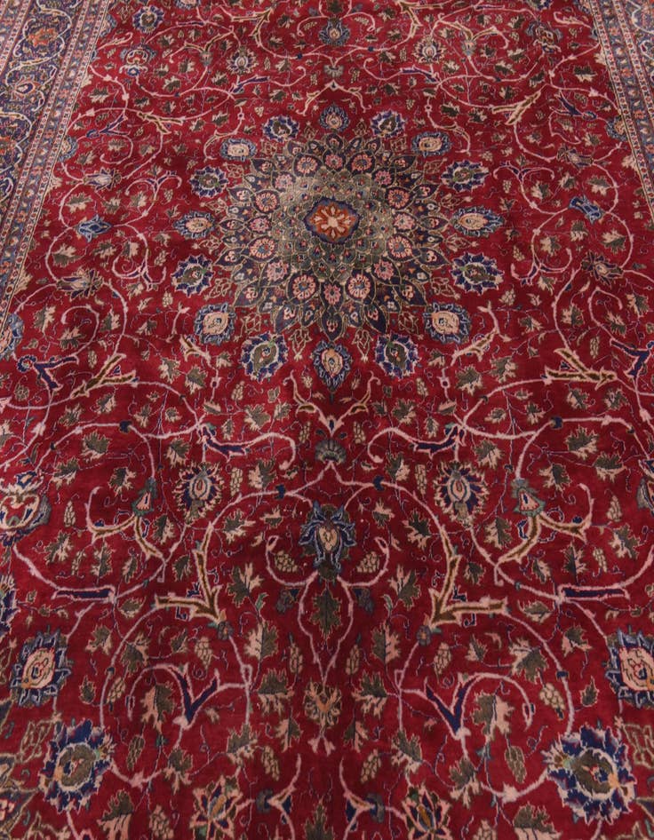 Detail image of  9' 7 x 12' 6  Hand Knotted Kashmar Persian Wool Rug