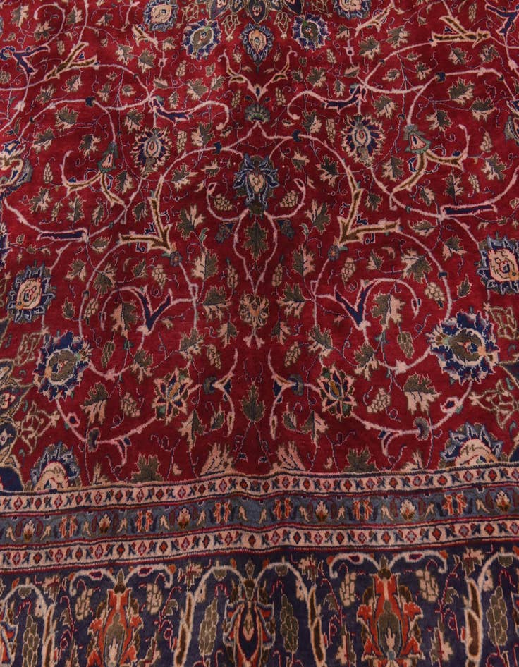 Detail image of  9' 7 x 12' 6  Hand Knotted Kashmar Persian Wool Rug