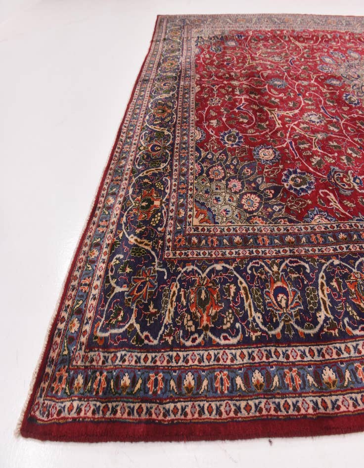 Detail image of  9' 7 x 12' 6  Hand Knotted Kashmar Persian Wool Rug