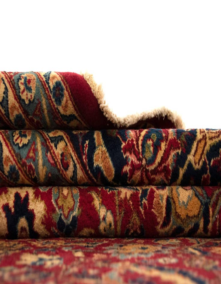 Detail image of  9' 7 x 13'  Hand Knotted Kashmar Persian Rug