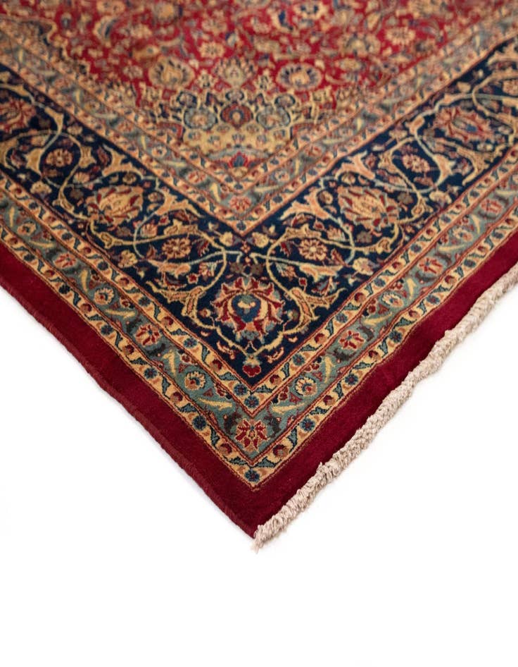 Detail image of  9' 7 x 13'  Hand Knotted Kashmar Persian Rug