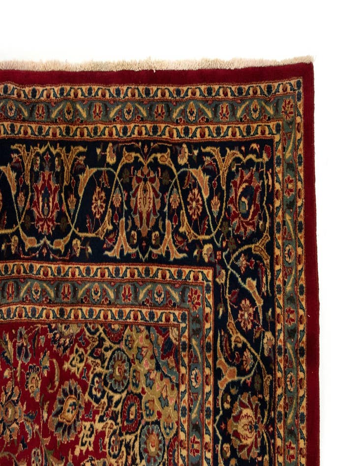 Detail image of  9' 7 x 13'  Hand Knotted Kashmar Persian Rug