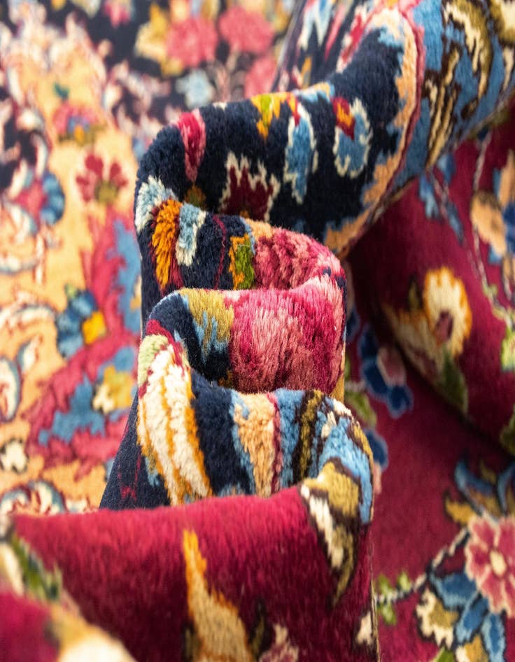 Detail image of  9' 10 x 12' 8  Hand Knotted Kashmar Persian Wool Rug