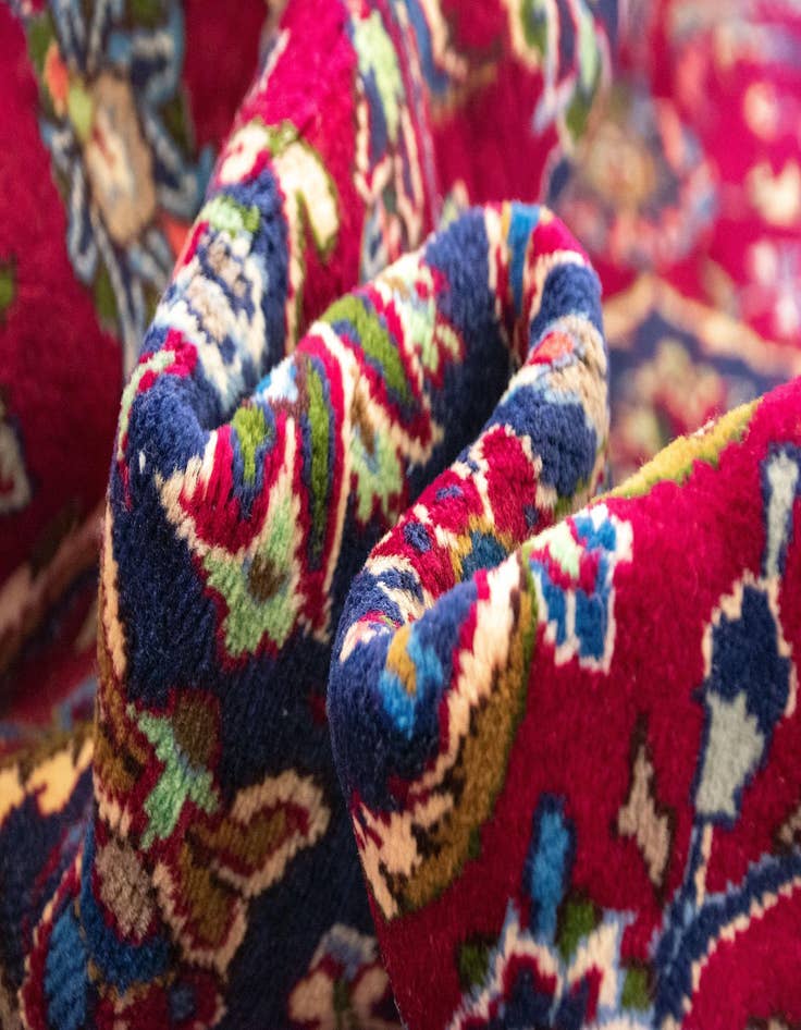 Detail image of  9' 11 x 13' 2  Hand Knotted Kashmar Persian Wool Rug