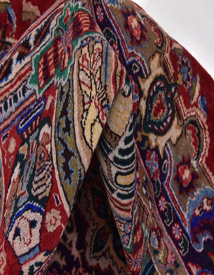 Detail image of  10' x 12' 5  Hand Knotted Kashmar Persian Wool Rug