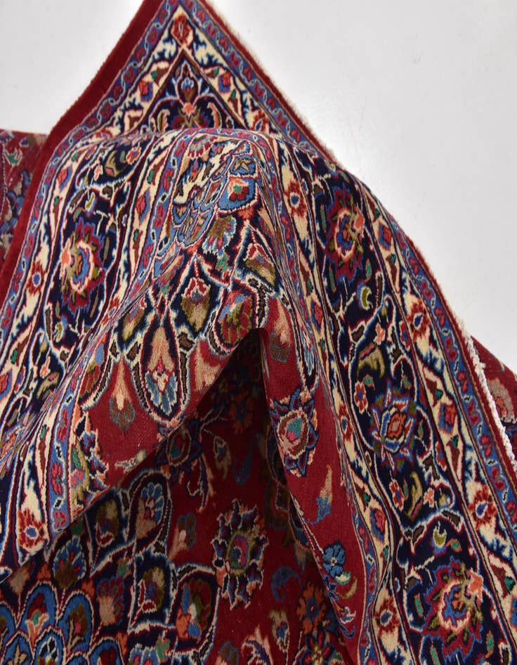 Detail image of  9' 8 x 12' 8  Hand Knotted Kashmar Persian Wool Rug