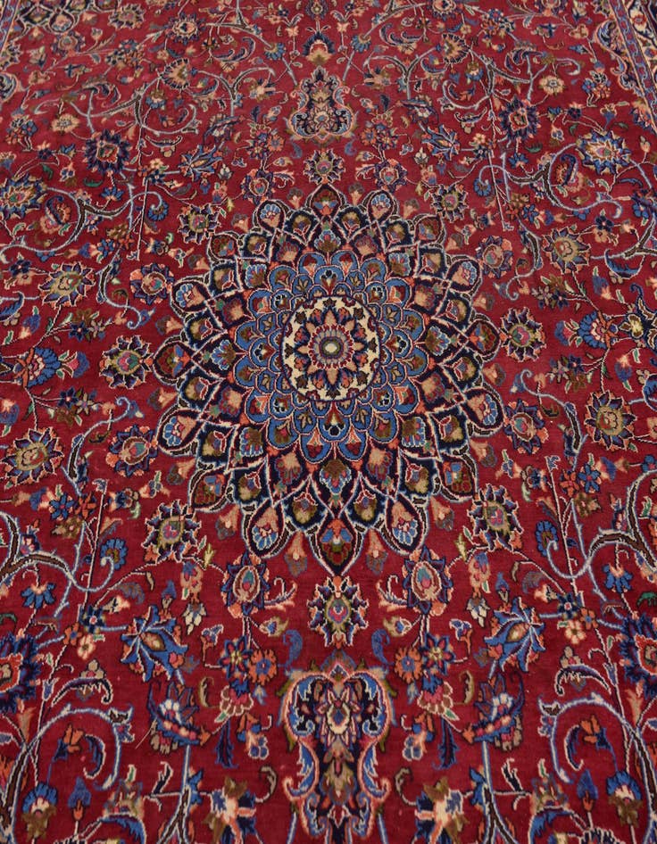 Detail image of  9' 8 x 12' 8  Hand Knotted Kashmar Persian Wool Rug