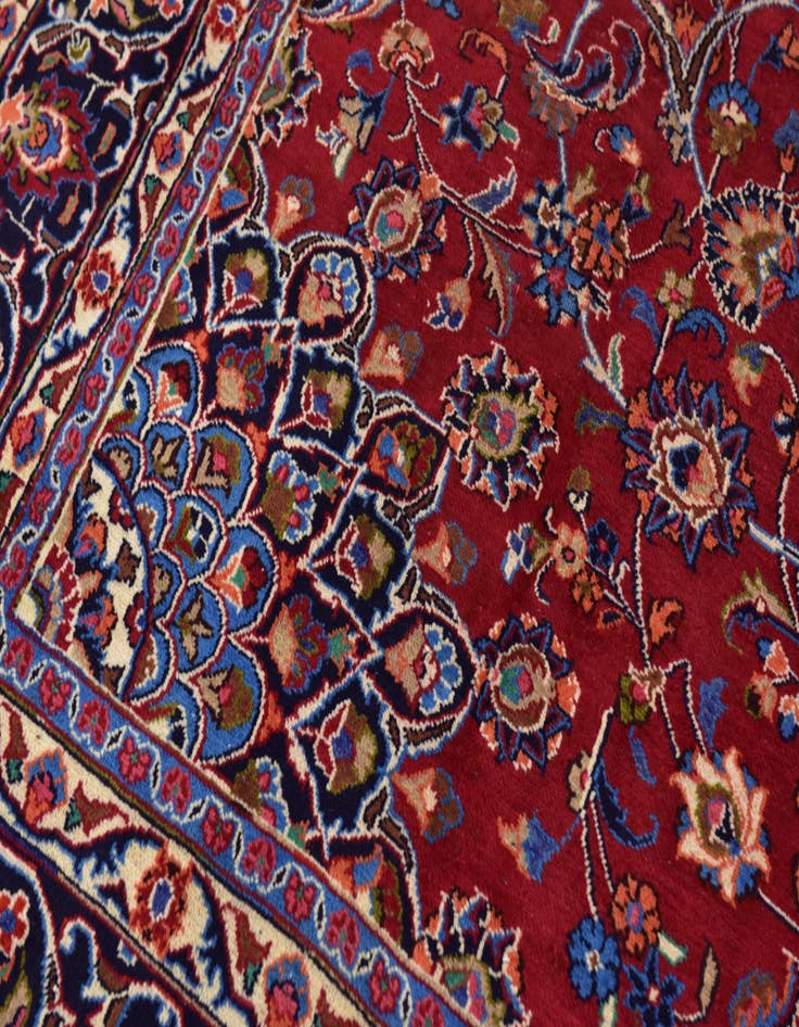 Detail image of  9' 8 x 12' 8  Hand Knotted Kashmar Persian Wool Rug