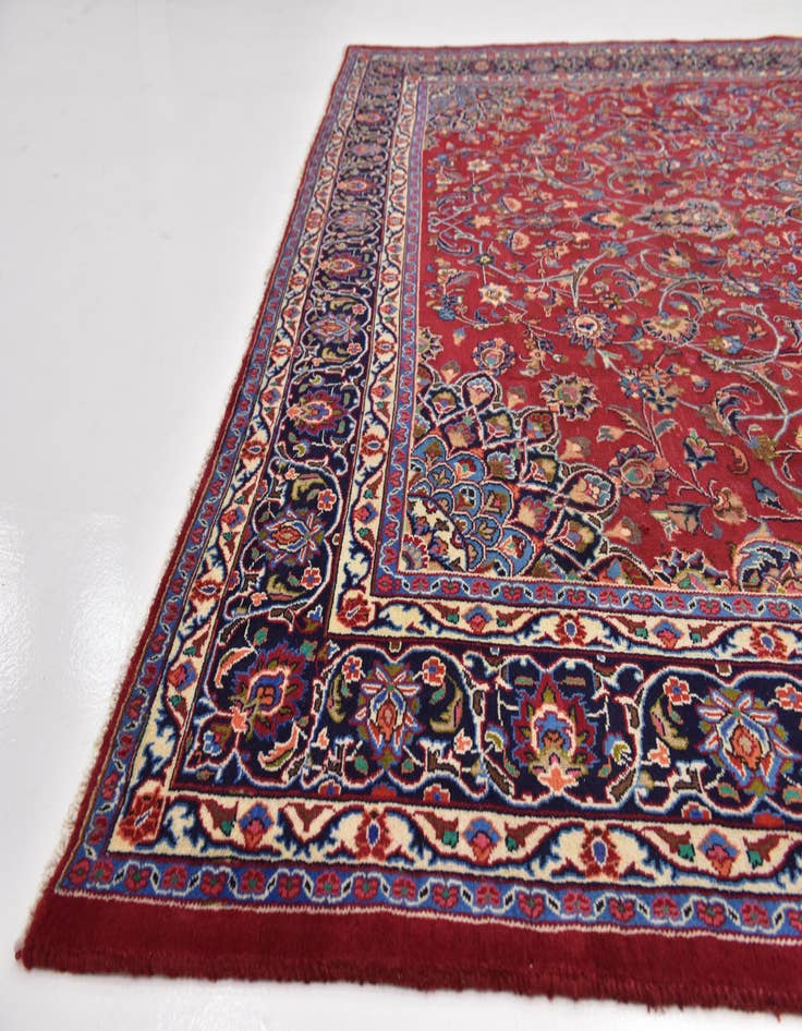 Detail image of  9' 8 x 12' 8  Hand Knotted Kashmar Persian Wool Rug