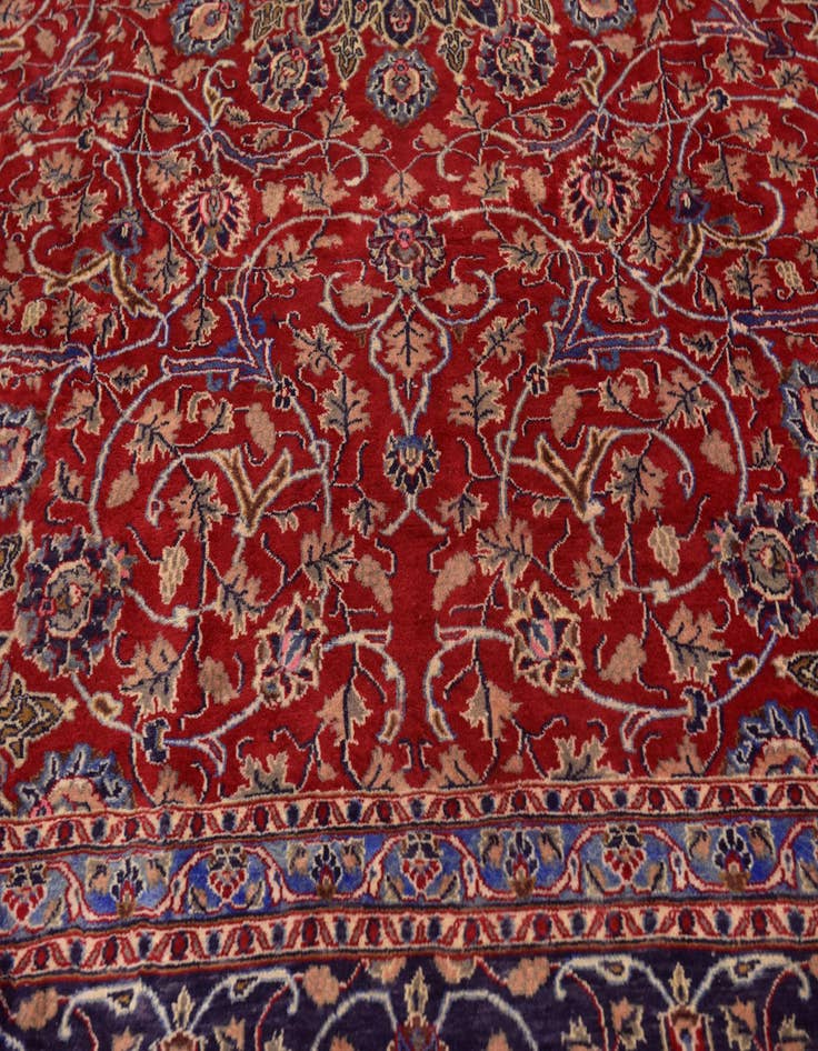 Detail image of  9' 10 x 12' 9  Hand Knotted Kashmar Persian Wool Rug