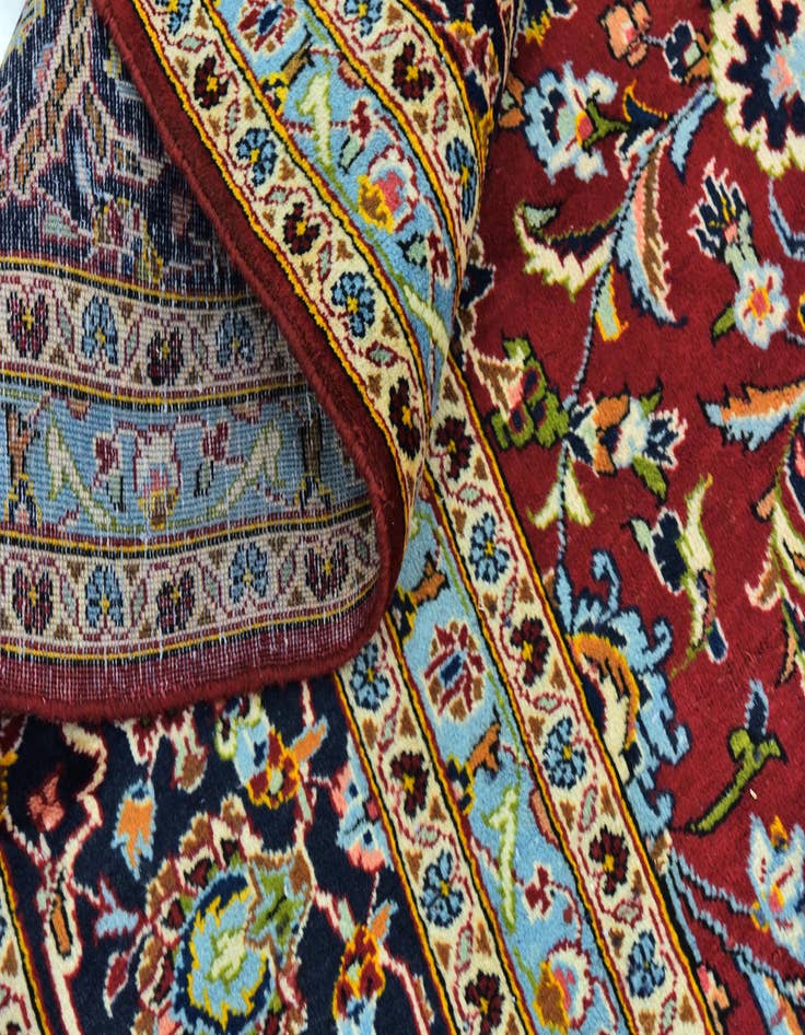 Detail image of  9' 8 x 13' 3  Hand Knotted Kashmar Persian Wool Rug