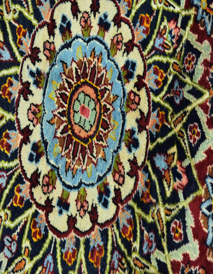 Detail image of  9' 8 x 13' 3  Hand Knotted Kashmar Persian Wool Rug
