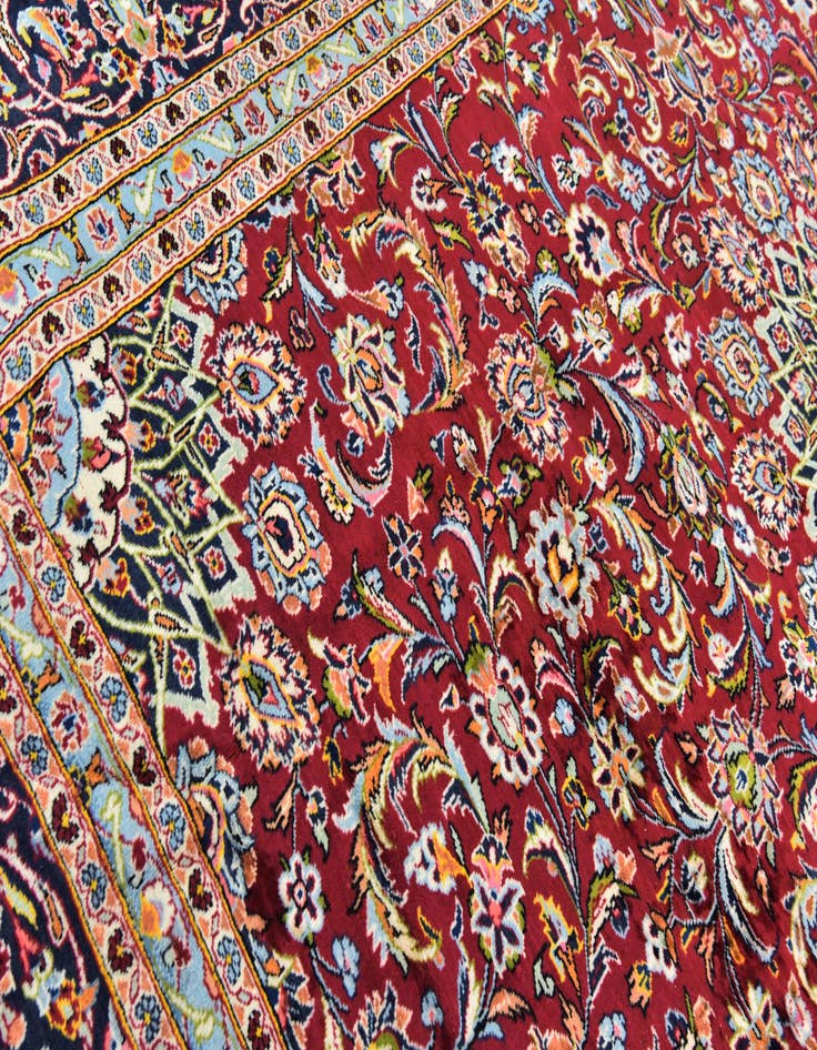 Detail image of  9' 8 x 13' 3  Hand Knotted Kashmar Persian Wool Rug