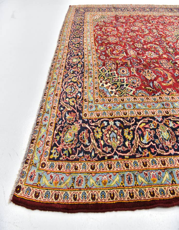 Detail image of  9' 8 x 13' 3  Hand Knotted Kashmar Persian Wool Rug
