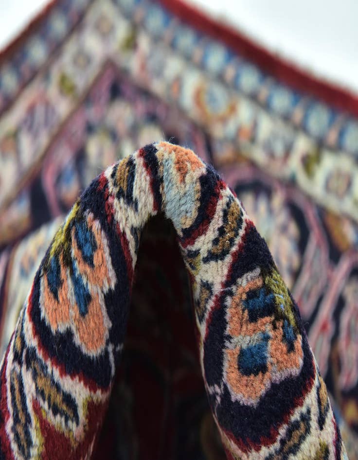 Detail image of  9' 6 x 12' 9  Hand Knotted Kashmar Persian Wool Rug