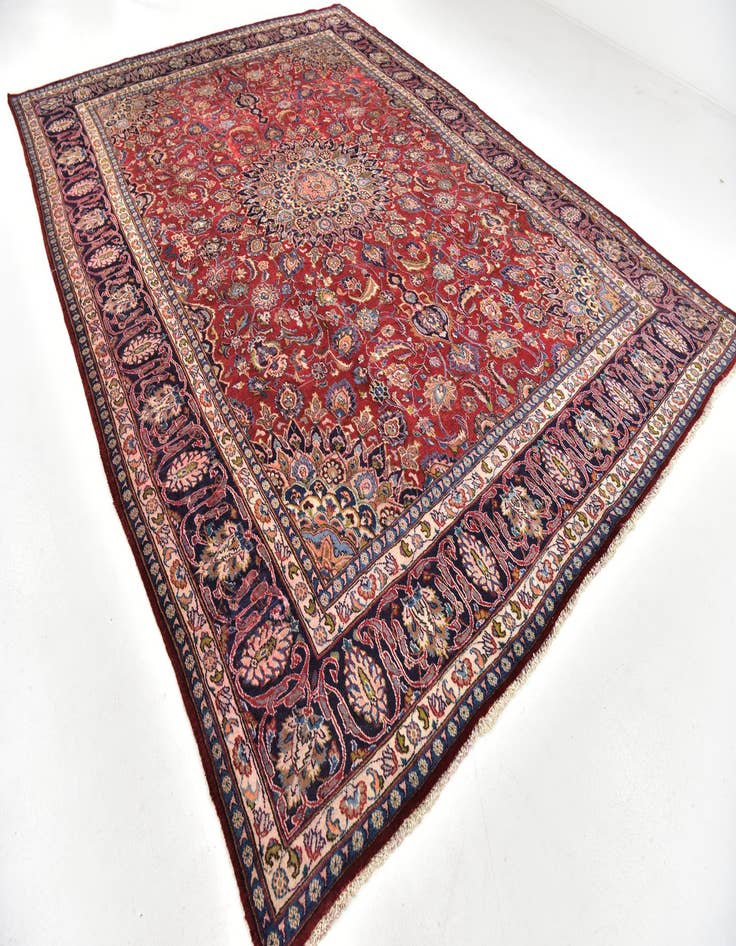 Detail image of  9' 6 x 12' 9  Hand Knotted Kashmar Persian Wool Rug