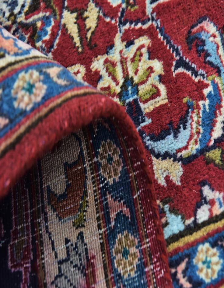 Detail image of  9' 6 x 12' 9  Hand Knotted Kashmar Persian Wool Rug