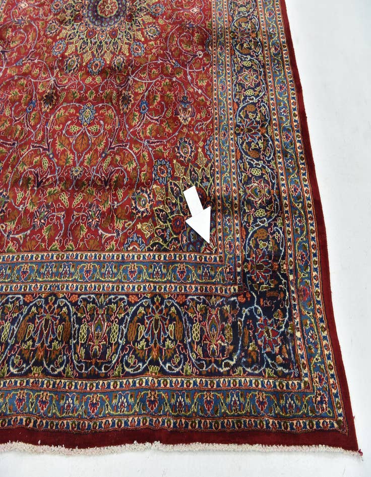Detail image of  9' 9 x 12' 9  Hand Knotted Kashmar Persian Wool Rug