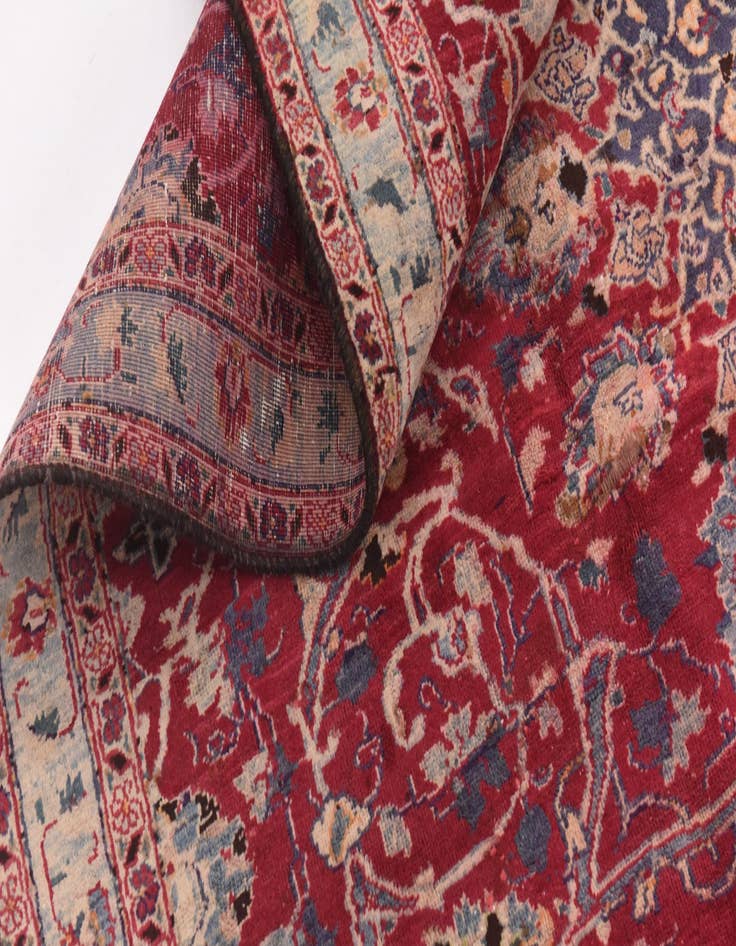 Detail image of  6' 10 x 9' 6  Hand Knotted Kashmar Persian Wool Rug