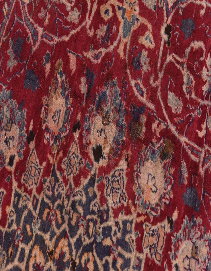 Detail image of  6' 10 x 9' 6  Hand Knotted Kashmar Persian Wool Rug