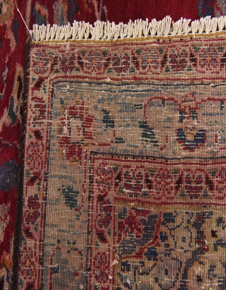 Detail image of  6' 10 x 9' 6  Hand Knotted Kashmar Persian Wool Rug