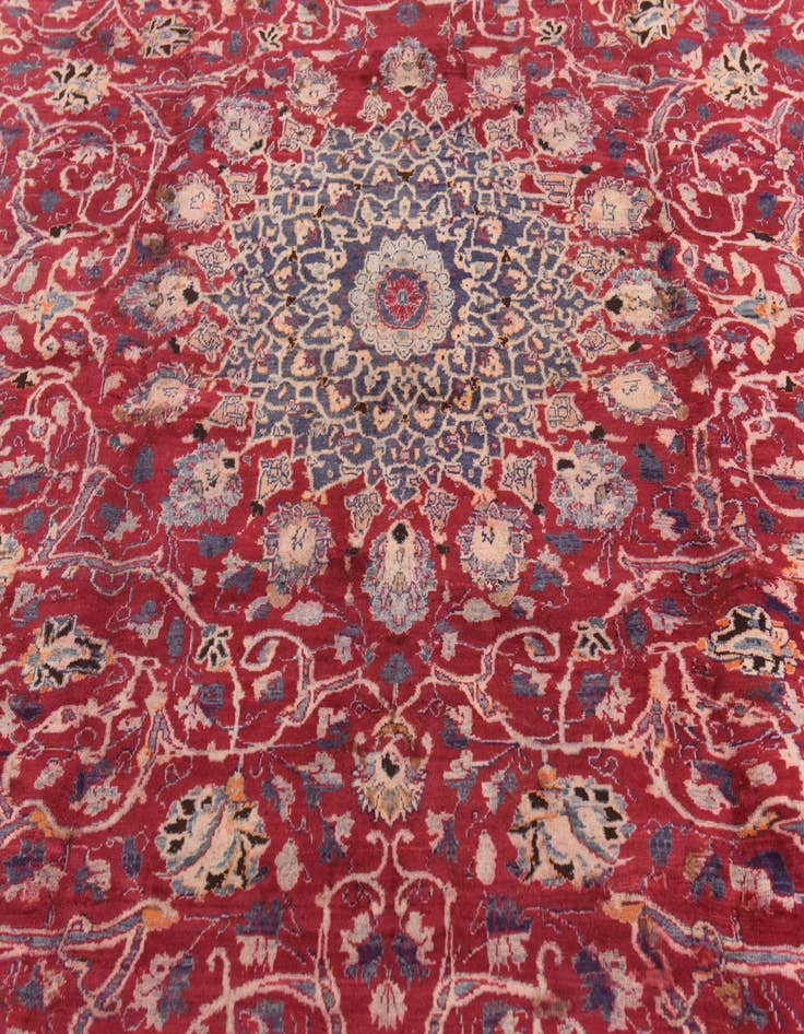 Detail image of  6' 10 x 9' 6  Hand Knotted Kashmar Persian Wool Rug