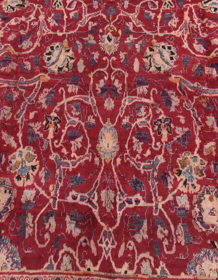 Detail image of  6' 10 x 9' 6  Hand Knotted Kashmar Persian Wool Rug