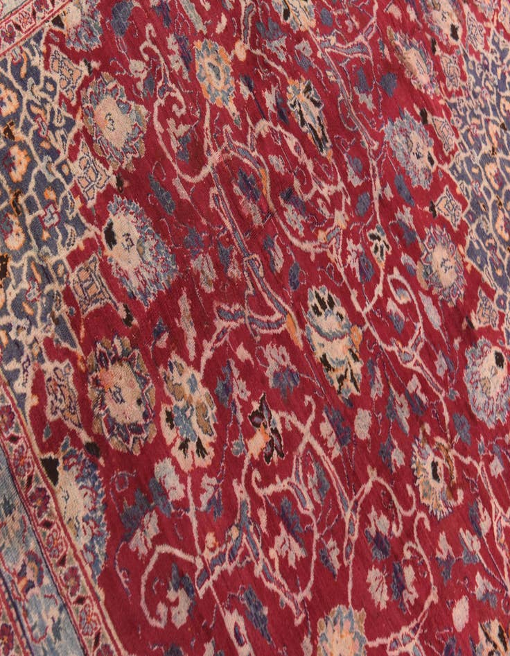 Detail image of  6' 10 x 9' 6  Hand Knotted Kashmar Persian Wool Rug
