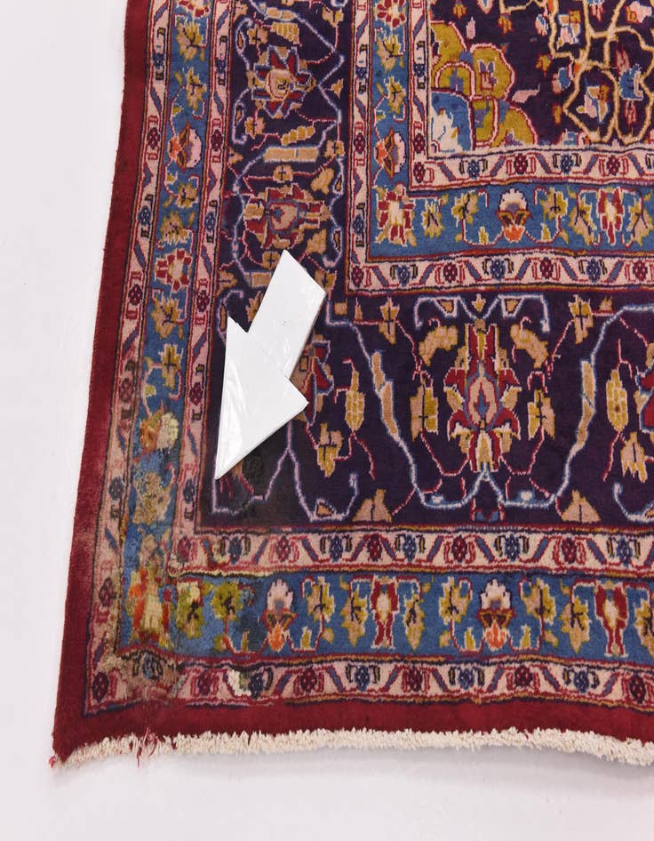 Detail image of  9' 9 x 12' 6  Hand Knotted Kashmar Persian Wool Rug