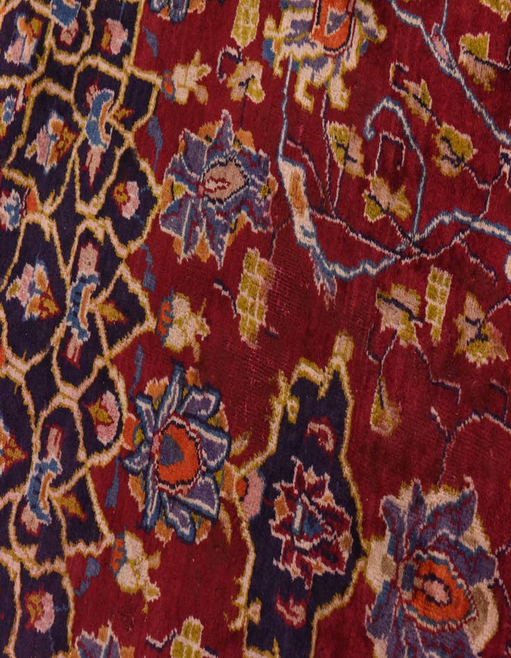Detail image of  9' 9 x 12' 6  Hand Knotted Kashmar Persian Wool Rug